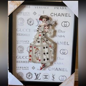 Luxury Fashion Wall Art Glass Framed Print